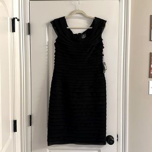 Adrianna Papell Layered Dress - Size 12 - Black